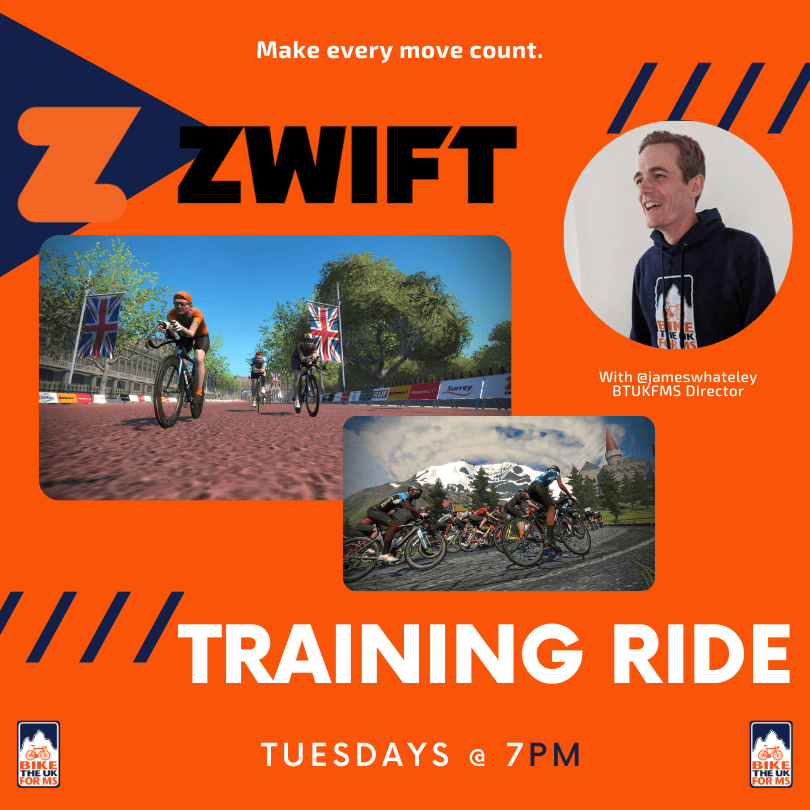 Zwift Training ride - Bike the UK for MS