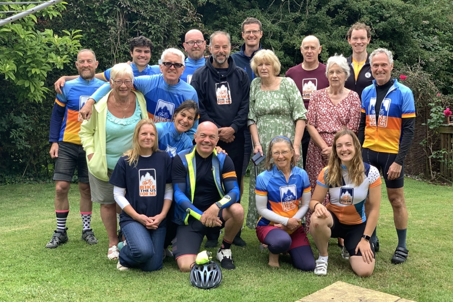 Our 2023 Land's End to John O'Groats team meeting the Yeovil MS Support Group.