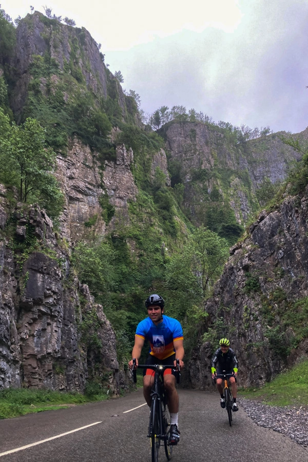 Cheddar Gorge delivery the breathtaking backdrop on the LEJOG route.