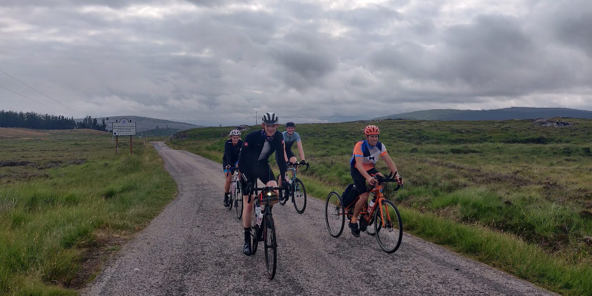 Mark Sinclair riding his trike on the Bike the UK for MS  JOGLE 2021 trip