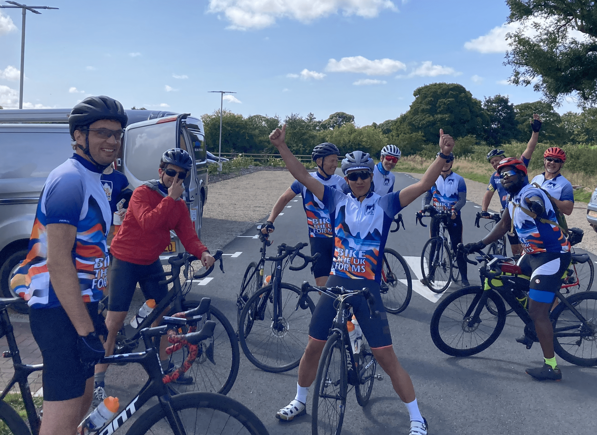 Our riders ready to set off