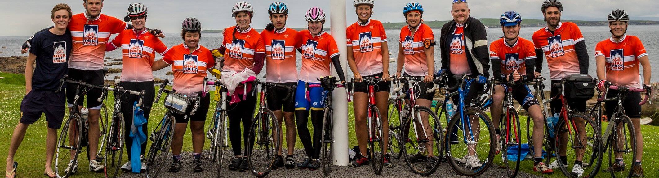 Our inaugural team ready to set off South on JOGLE in 2014.